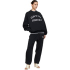 Fear of God ESSENTIALS Black Varsity Crewneck Sweatshirt