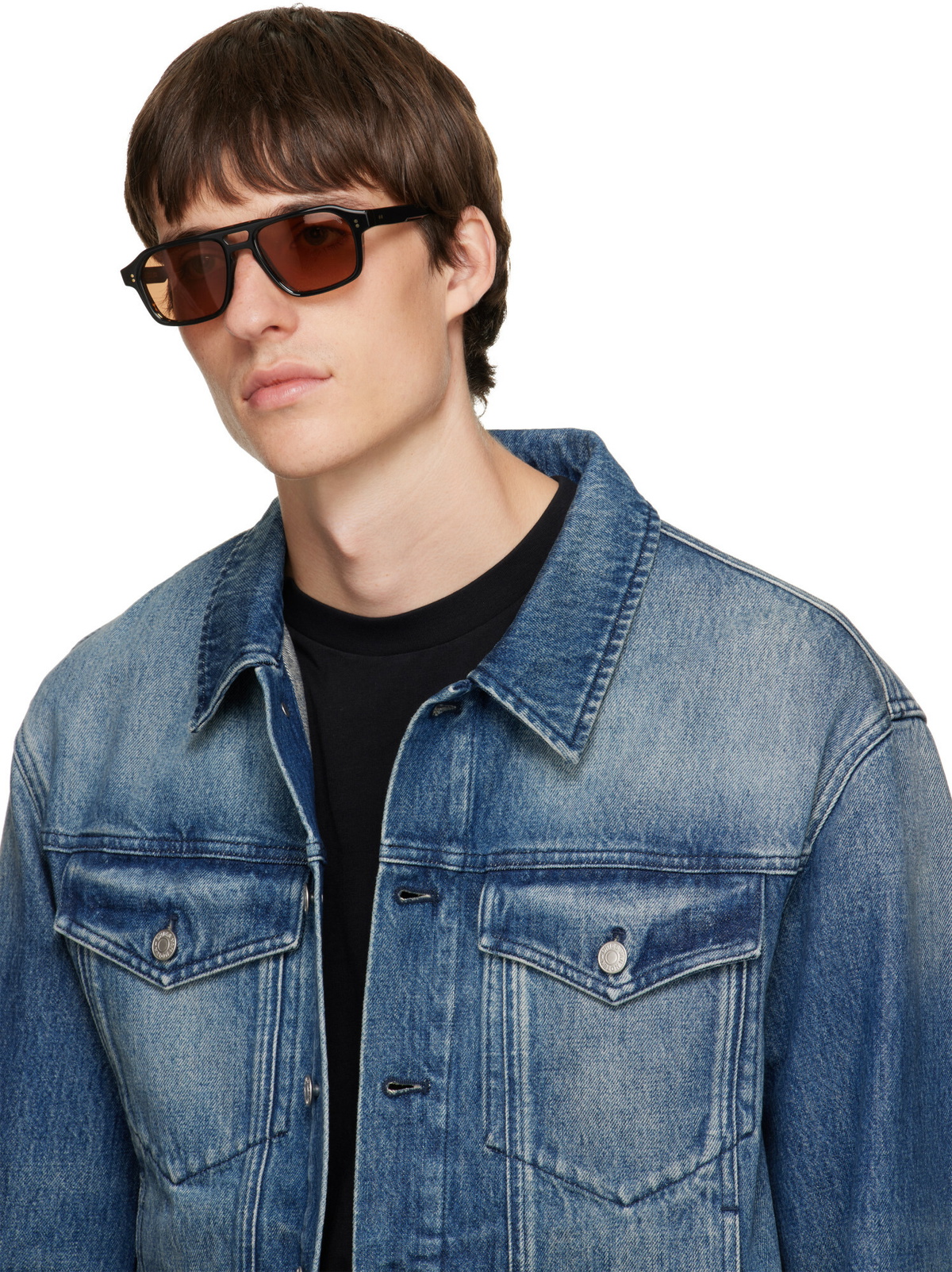 Cutler and Gross Black GR15 Aviator Sunglasses