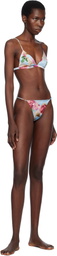 Fleur du Mal Blue Luxe V-String Thong
