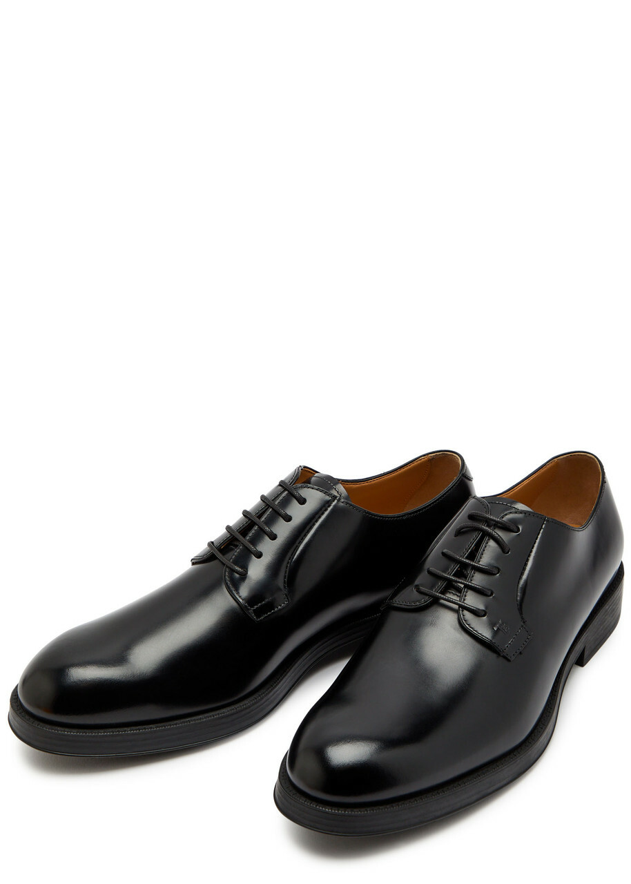 Tods Lace-up Leather Derby Shoes Black