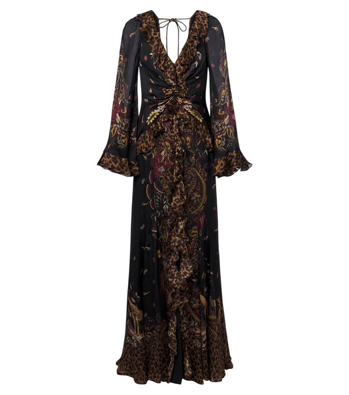 Photo: Etro Printed ruched silk maxi dress
