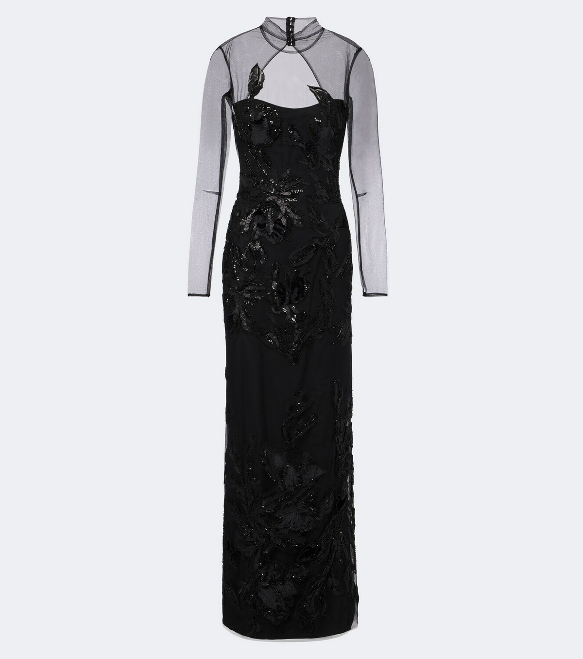 Costarellos Syndia embellished tulle gown