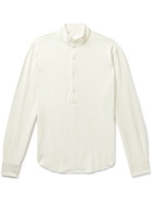 STÒFFA - Grandad-Collar Cotton-Piqué Shirt - Neutrals