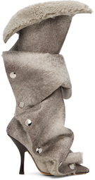 Y/Project Gray Snap Boots