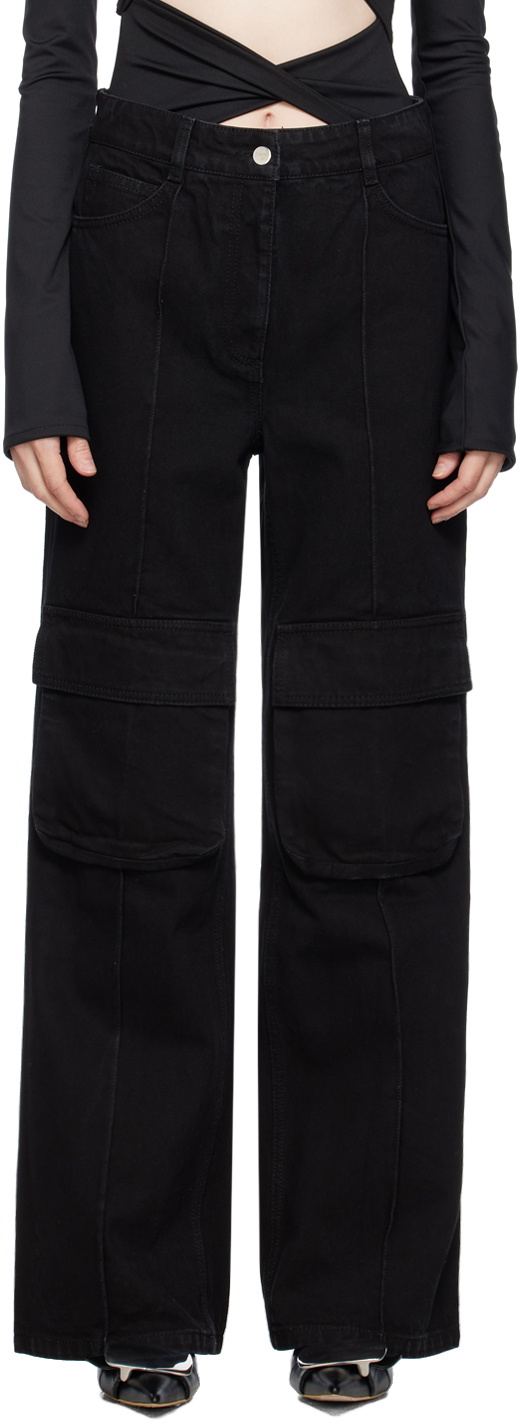 Lado Bokuchava Black Cargo Denim Jeans Lado Bokuchava