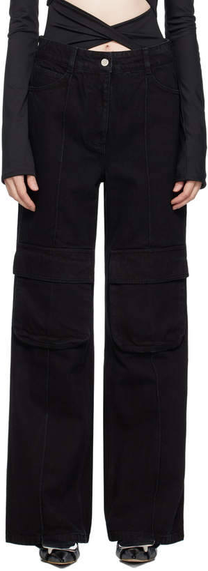 Photo: Lado Bokuchava Black Cargo Denim Jeans