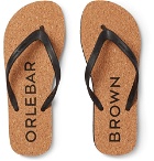 Orlebar Brown - Haston Rubber and Cork Flip Flops - Black