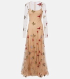 Blumarine Patch-appliqué maxi dress