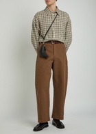 Studio Nicholson Bosworth Curved-leg Cotton Trousers Brown