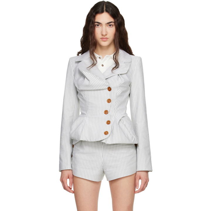 Photo: Vivienne Westwood Gray Drunken Tailored Blazer