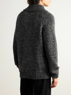 Altea - Shawl-Collar Double-Breasted Knitted Cardigan - Brown