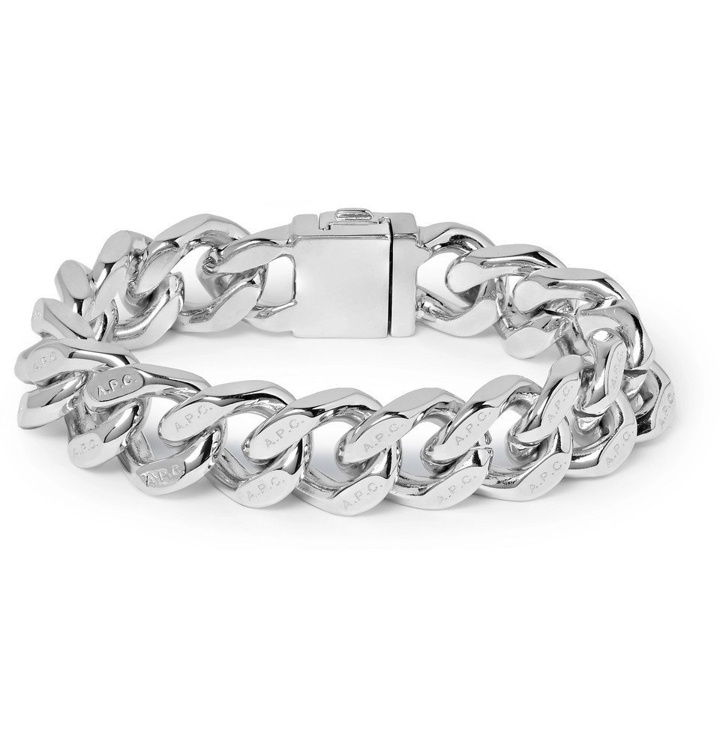 Photo: A.P.C. - Stainless Steel ID Bracelet - Men - Silver