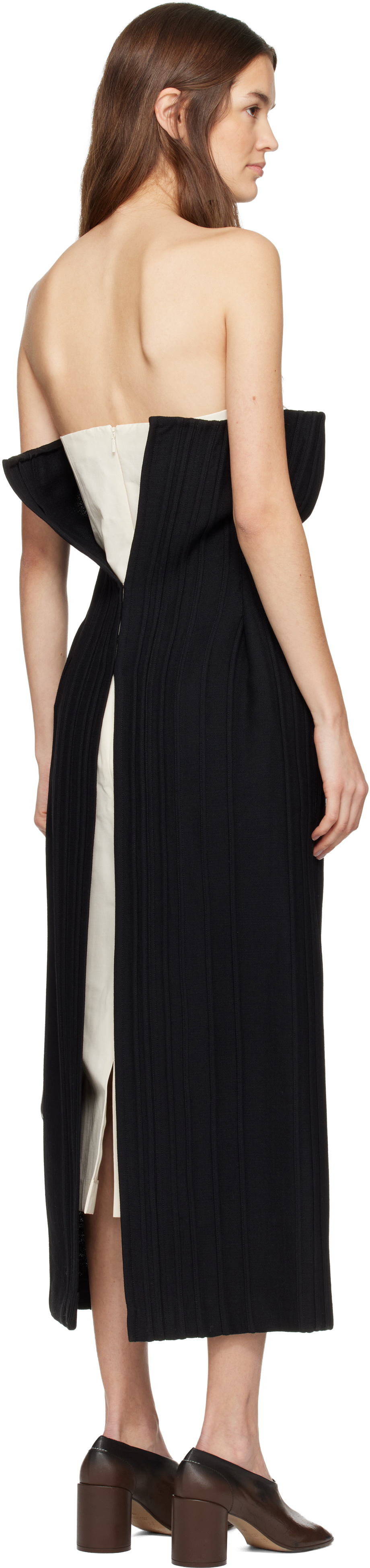 Calvin Klein Collection Black Beatrix Strapless Midi Dress