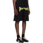 Palm Angels Black Outline Logo Sweat Shorts