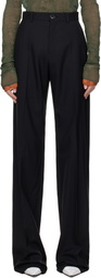 MARIE ADAM-LEENAERDT Black Classic Wool Trousers