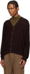 LEMAIRE Burgundy Relaxed Twisted Cardigan