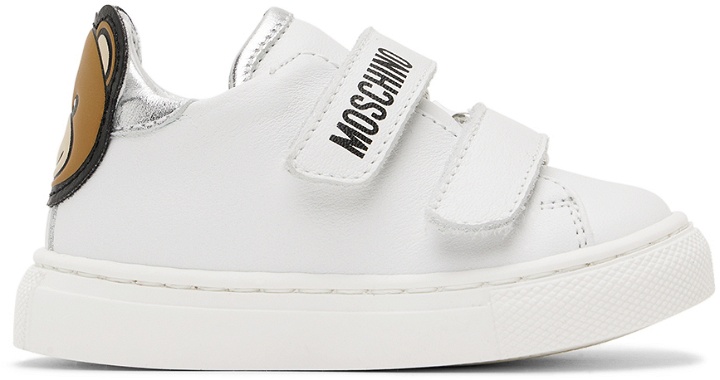 Photo: Moschino Baby White Teddy Sneakers