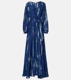 Anna Kosturova Tie-dye silk wrap maxi dress