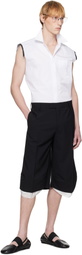 ALAINPAUL White Layered Shoulder Shirt