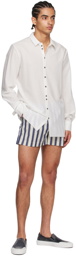 Maryam Nassir Zadeh SSENSE Exclusive Blue & White Shorts