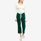 DONNI. Women's Scallop Henley Simple Pants in Vert