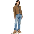 Lanvin Brown Faux-Raffia Curb Sneakers