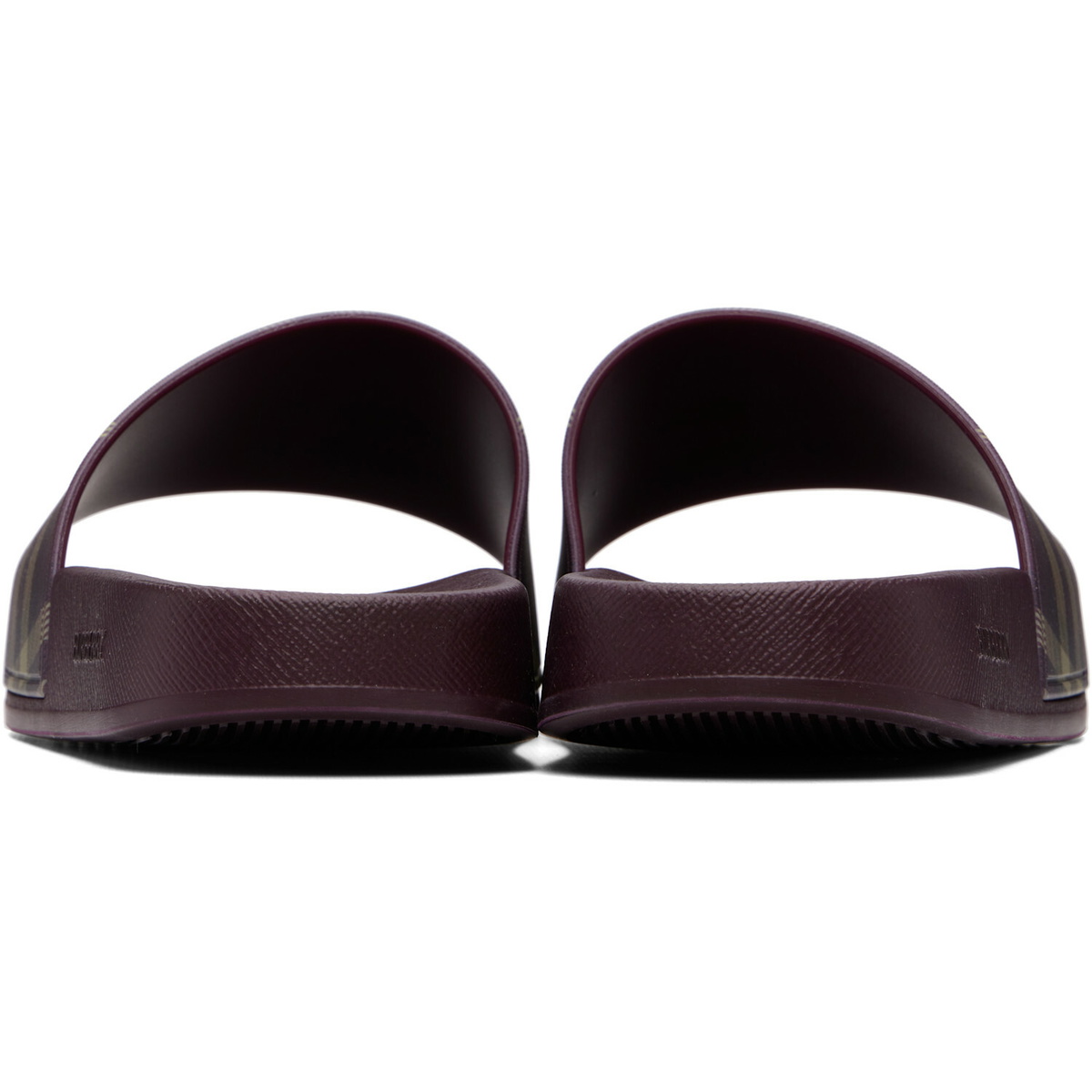Burberry Burgundy Check Slides