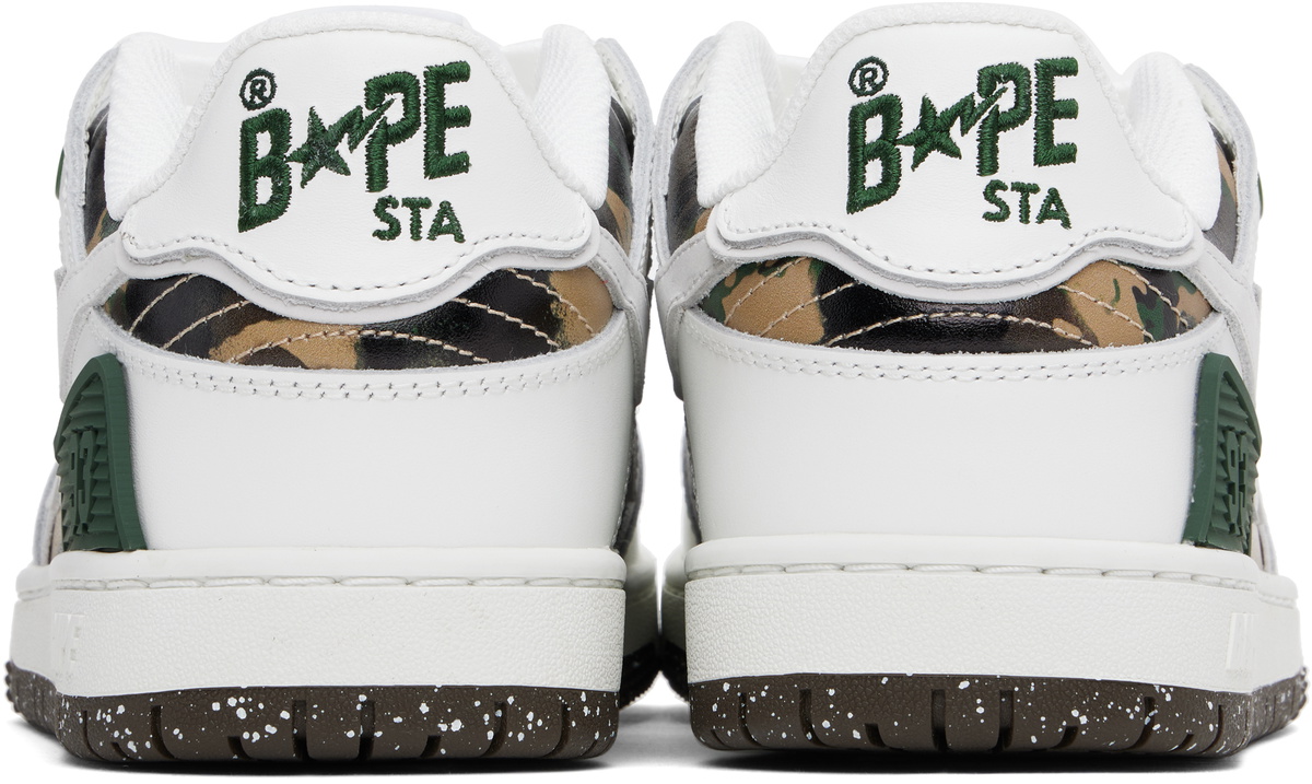 BAPE White & Khaki 'BAPE' SK8 STA #2 M1 Sneakers A Bathing Ape BAPE White & Khaki 'BAPE' SK8 STA #2 M1 Sneakers A Bathing Ape