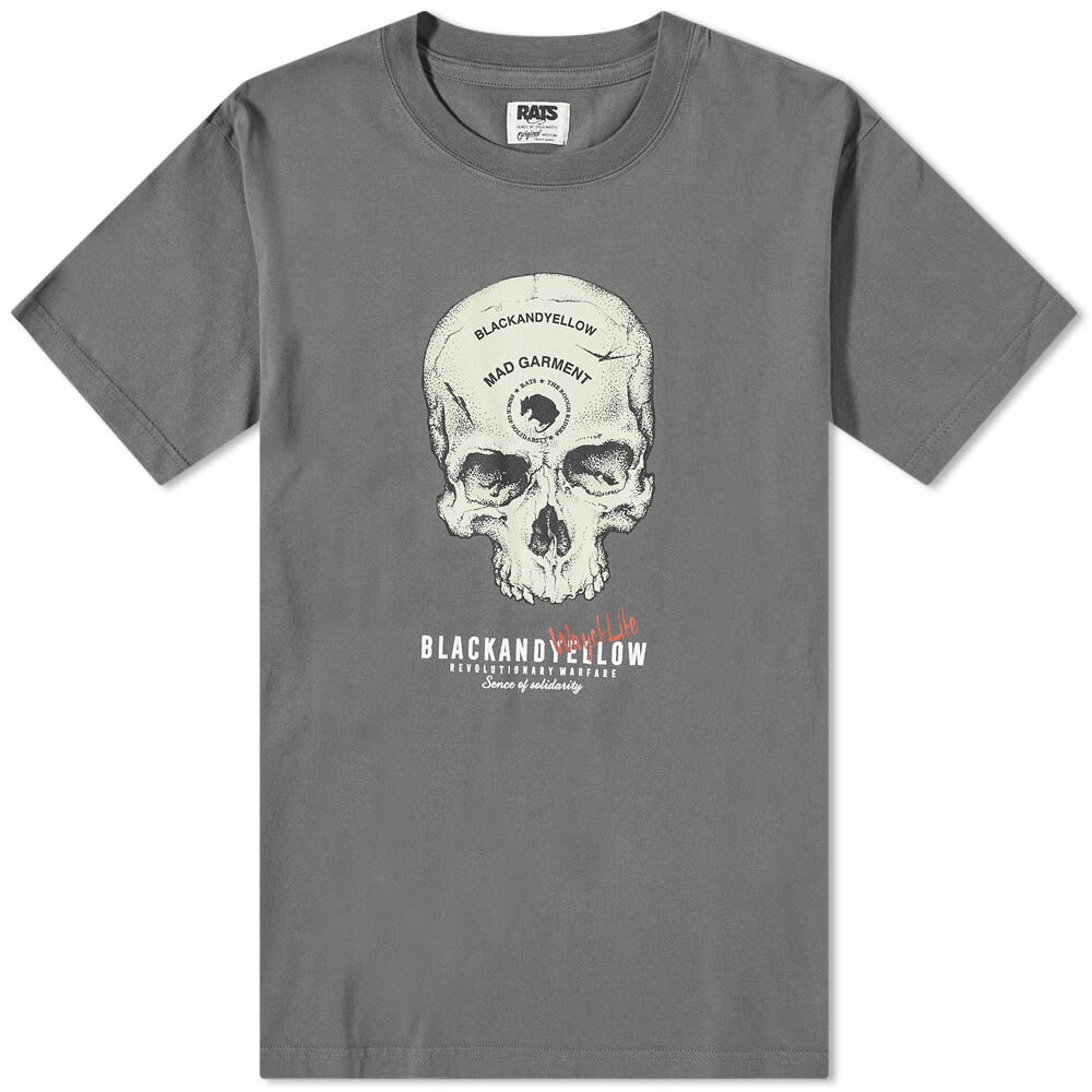 Photo: Rats Men's Skull T-Shirt in Grey