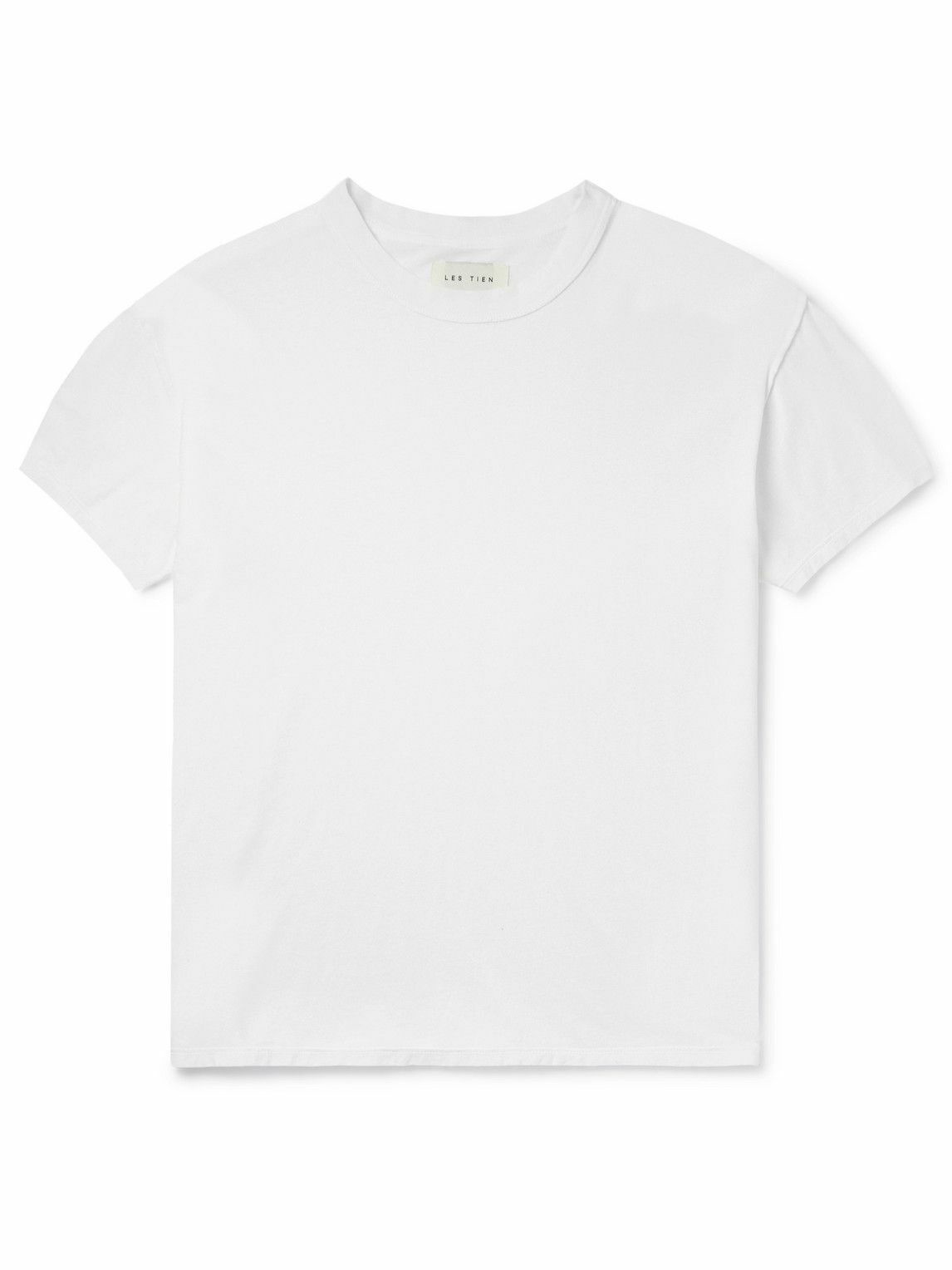 Les Tien - Inside Out Cotton-Jersey T-Shirt - White Les Tien
