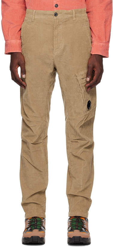 Photo: C.P. Company Tan Tapered Cargo Pants