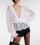 Dolce&Gabbana Ruffled silk chiffon blouse