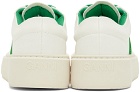 GANNI White & Green Sporty Mix Cupsole Sneakers
