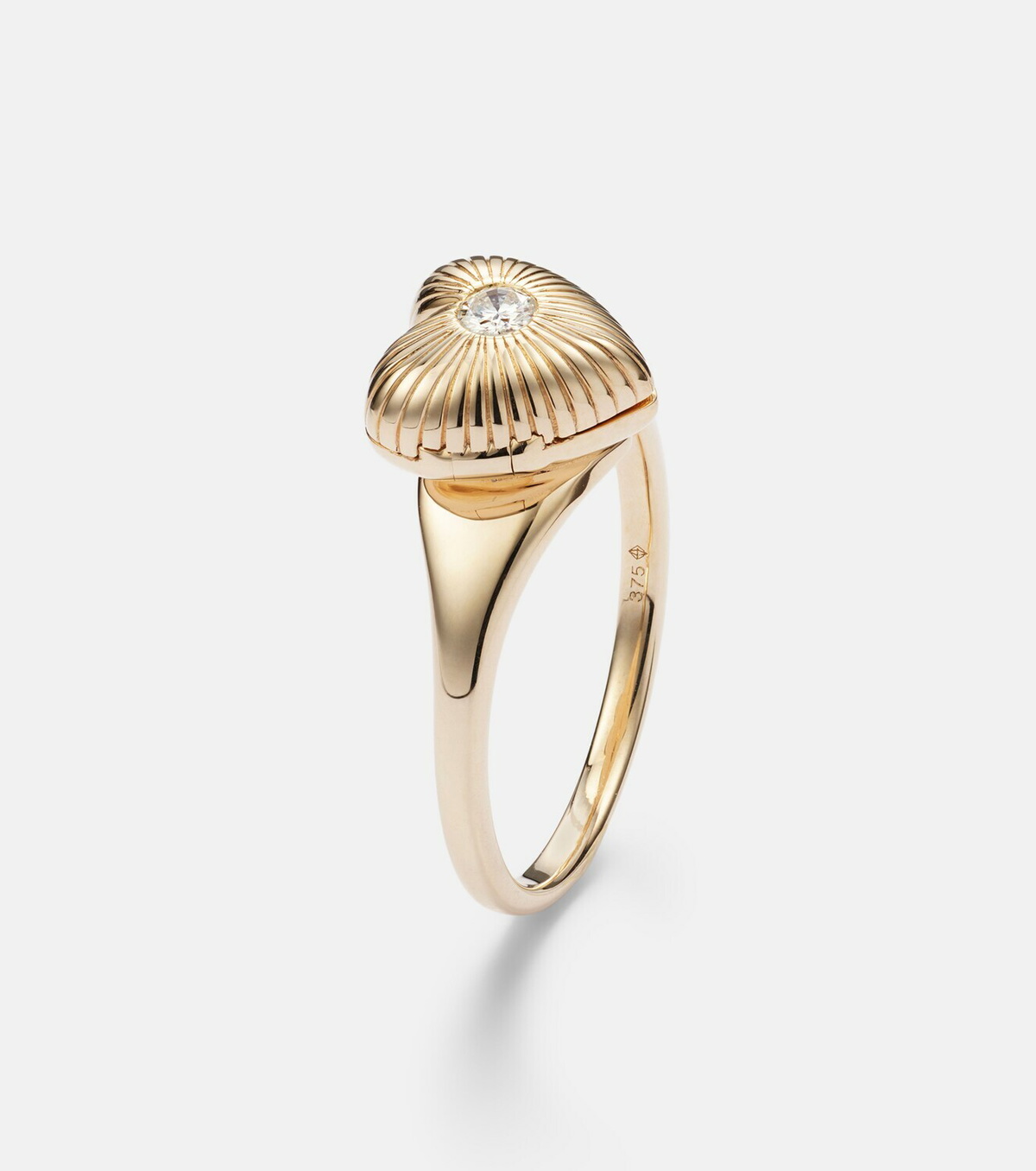 Persée 9kt gold ring with diamond