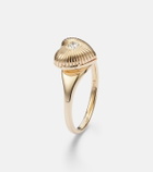 Persée 9kt gold ring with diamond