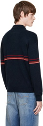 Versace Navy Knit Athleisure Polo