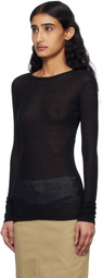 Ann Demeulemeester Black Fiene Long Sleeve T-shirt