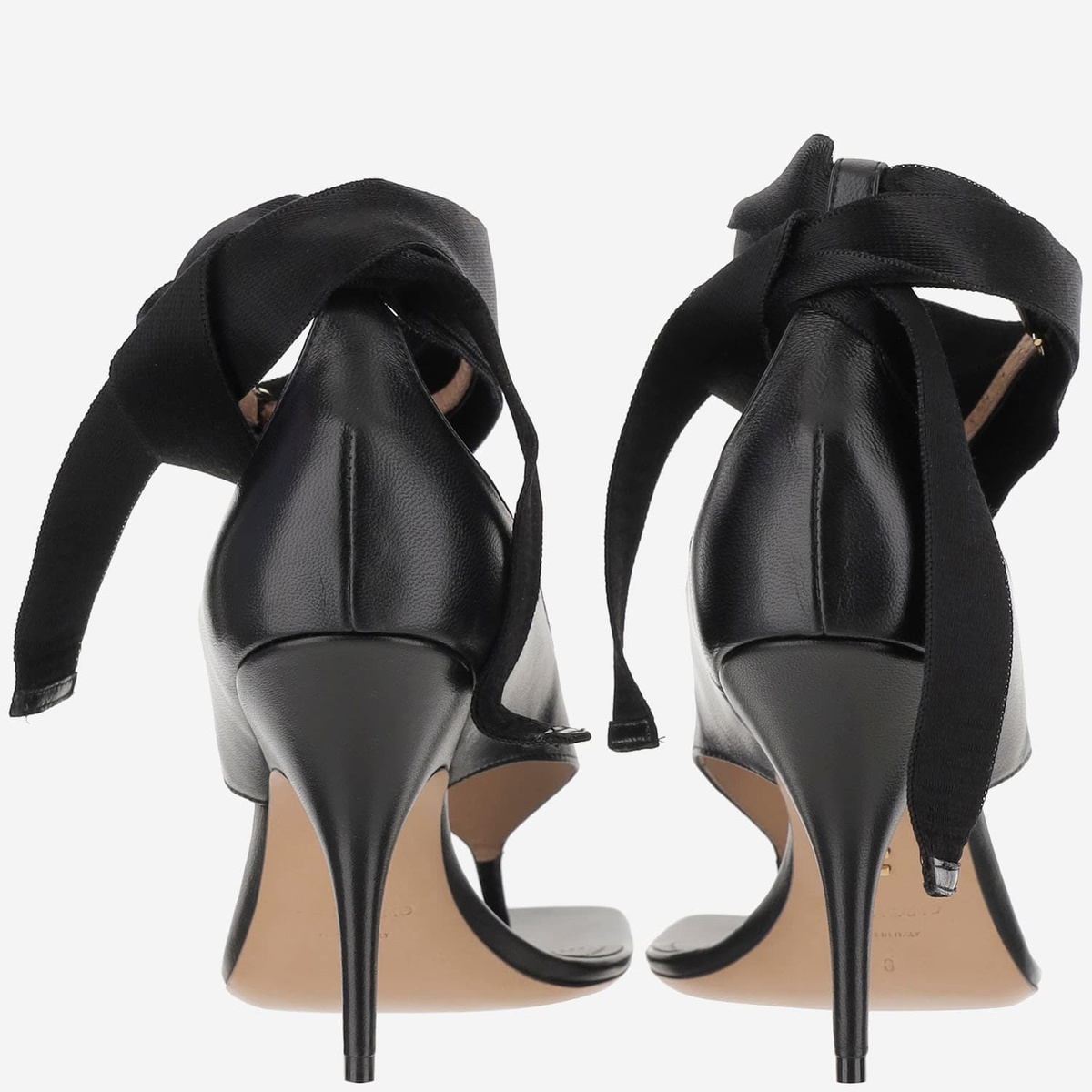 Ferragamo Leather Sandal With Heel Salvatore Ferragamo