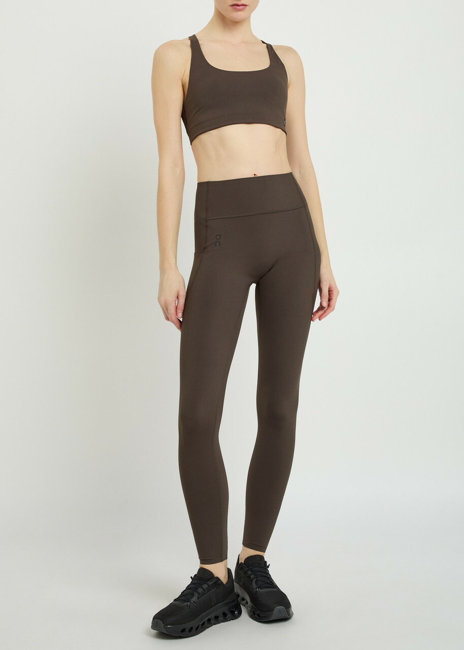 ON Studio Stretch-jersey bra top Brown