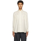 Victoria Beckham Off-White Silk Pocket Shirt