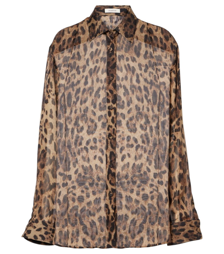 Photo: Jacques Wei Leopard-print semi-sheer silk chiffon blouse
