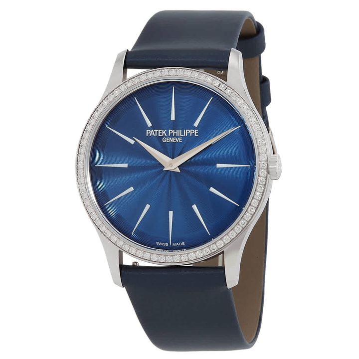 Photo: Patek Philippe Calatrava Automatic Diamond Blue Dial Ladies Watch 4997-200G-001
