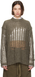 Ann Demeulemeester Khaki Rigmor Oversize Sweater