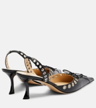 Mach & Mach Crystalized Corset 65 leather slingback pumps