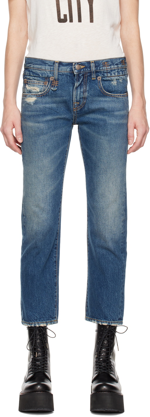 R13 Blue Boy Straight Leg Jeans R13