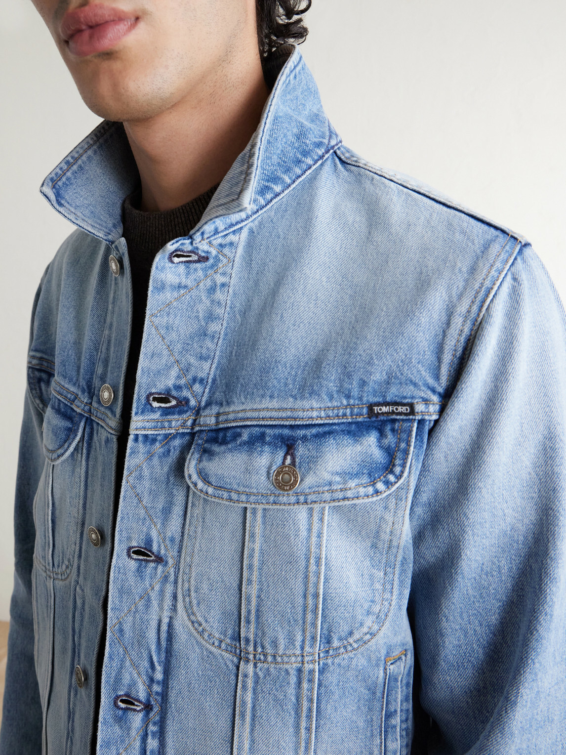 TOM FORD - Iconic Denim Jacket - Blue