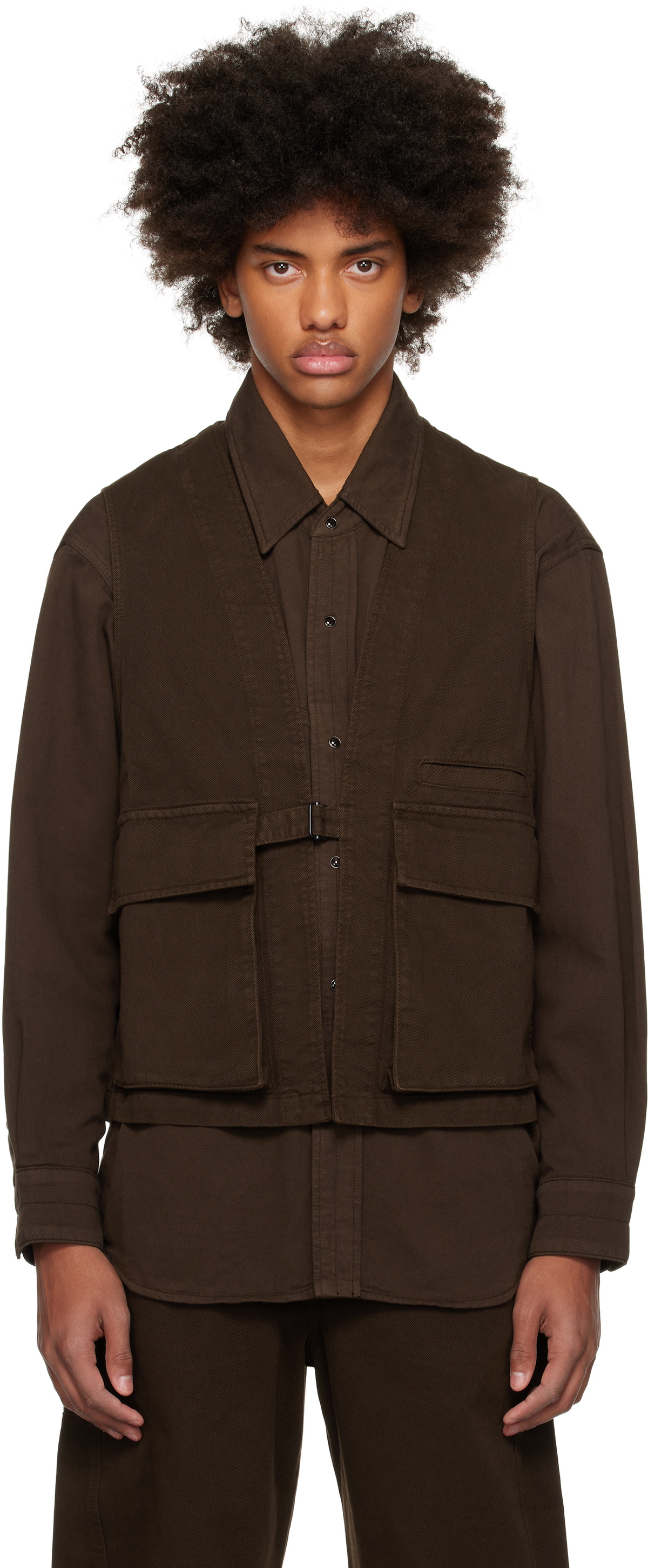 LEMAIRE Blue 4 Pocket Denim Gilet Lemaire