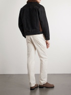 RRL - Fleece-Trimmed Cotton-Canvas Bomber Jacket - Brown
