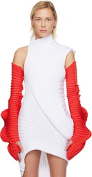 ISSEY MIYAKE Red Knit 'As It Is' Gloves
