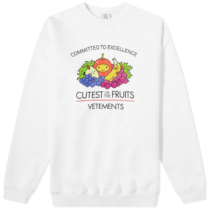 Photo: VETEMENTS Cutest Of The Fruits Oversized Crew Sweat